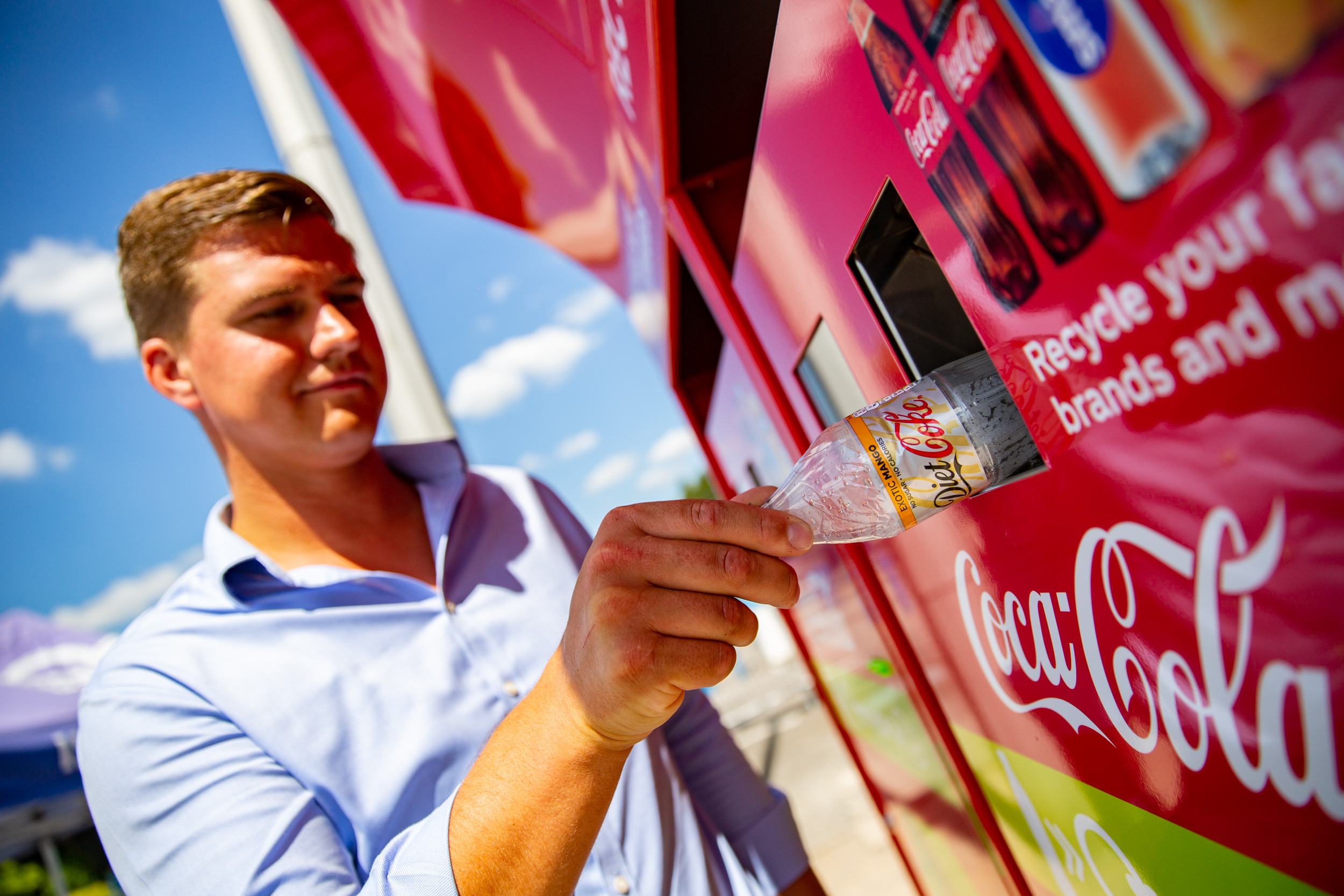 Coca-Cola cafecrush reverse vending recycling machine