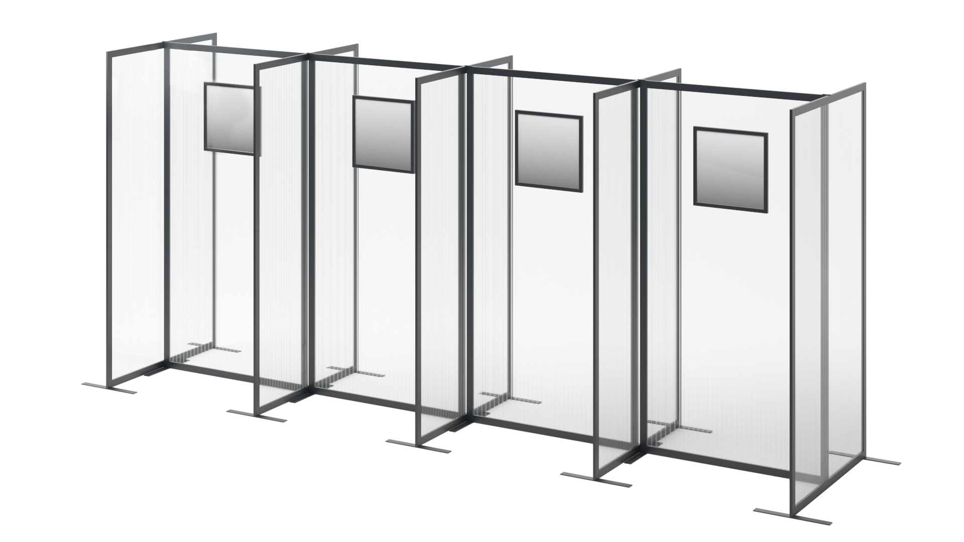 covid testing booths temporary walling