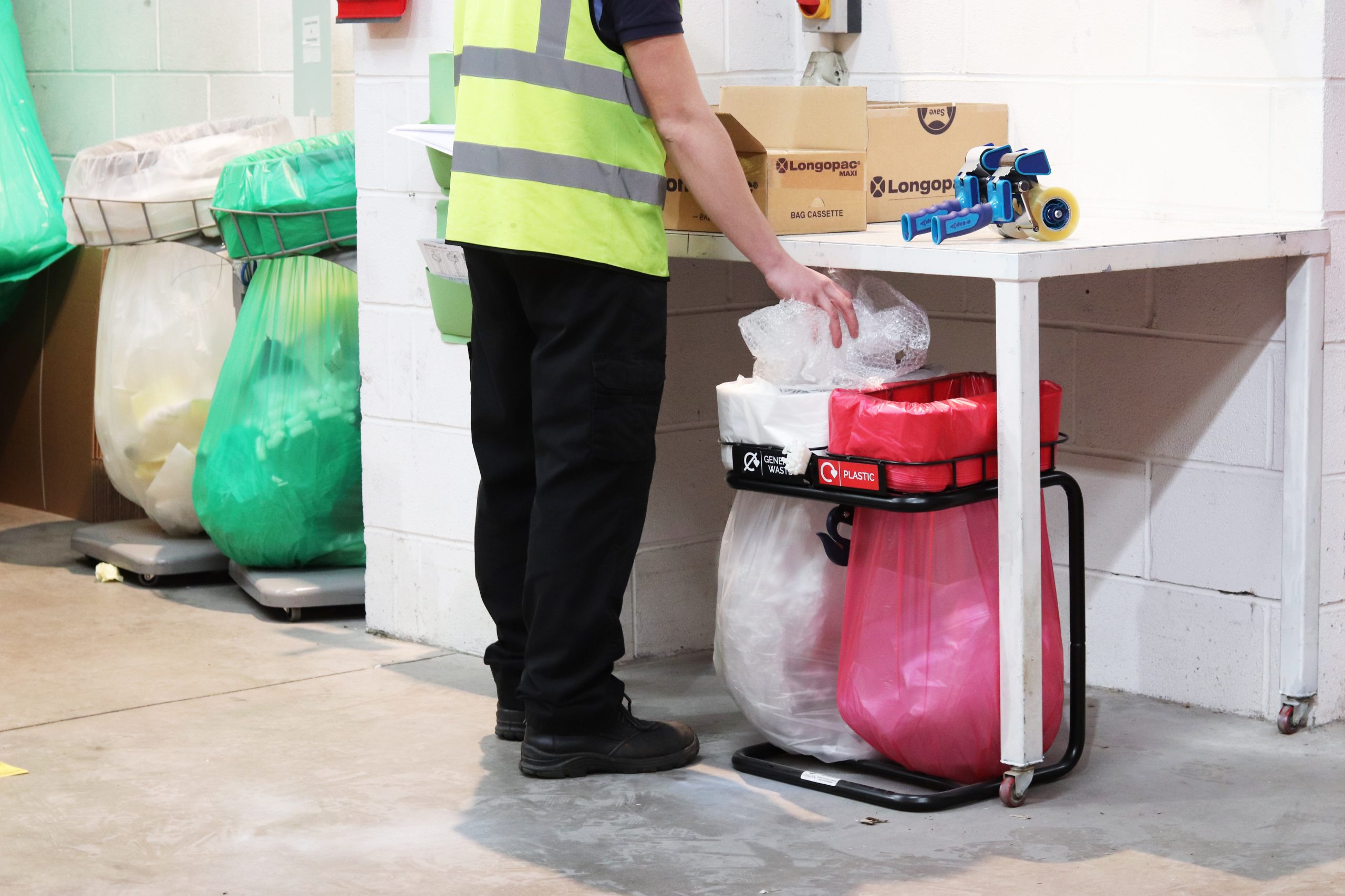 slim jim longopac bin for waste and recycling under worktops