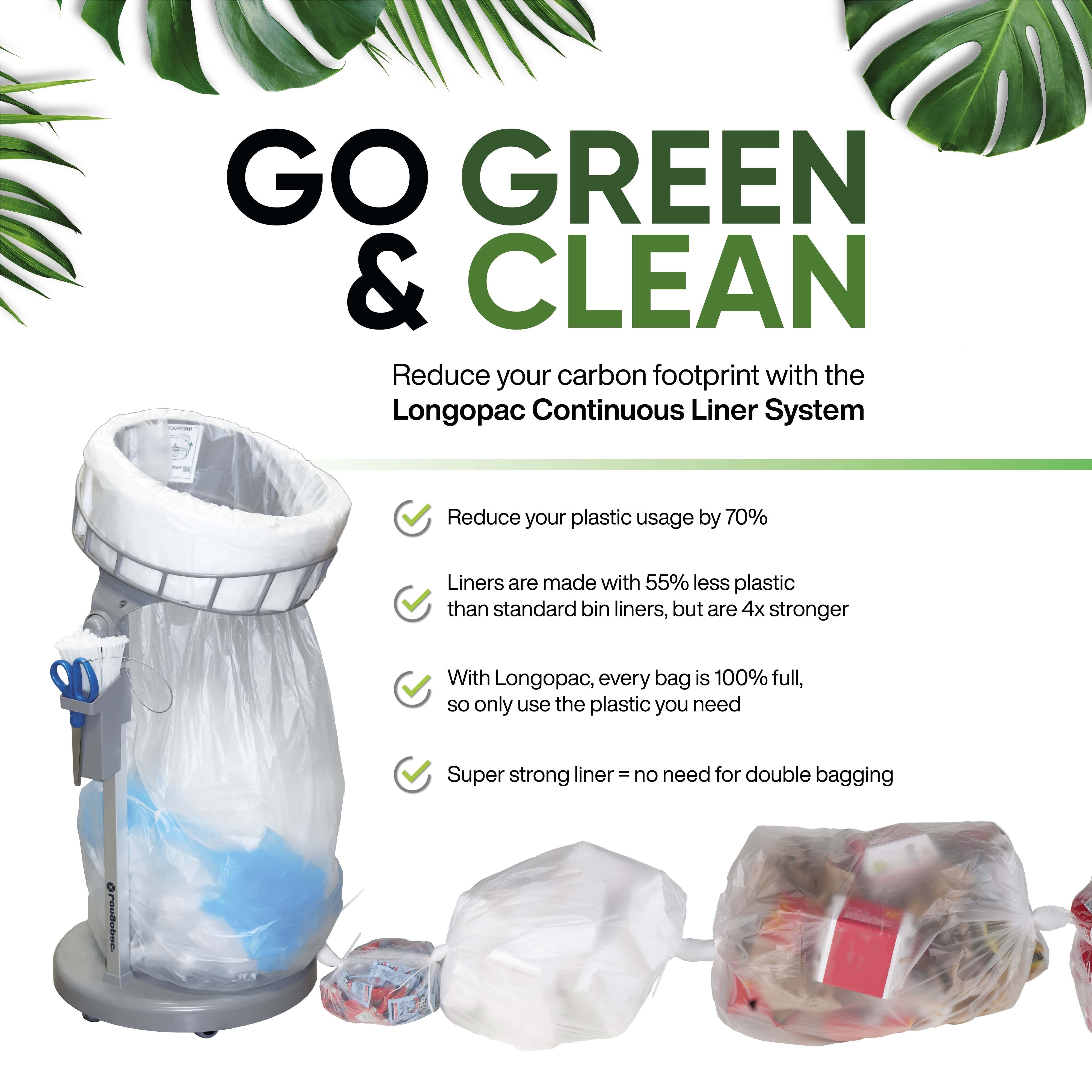 Longopac (Go Green Clean) reduce your plastic usage by 70%