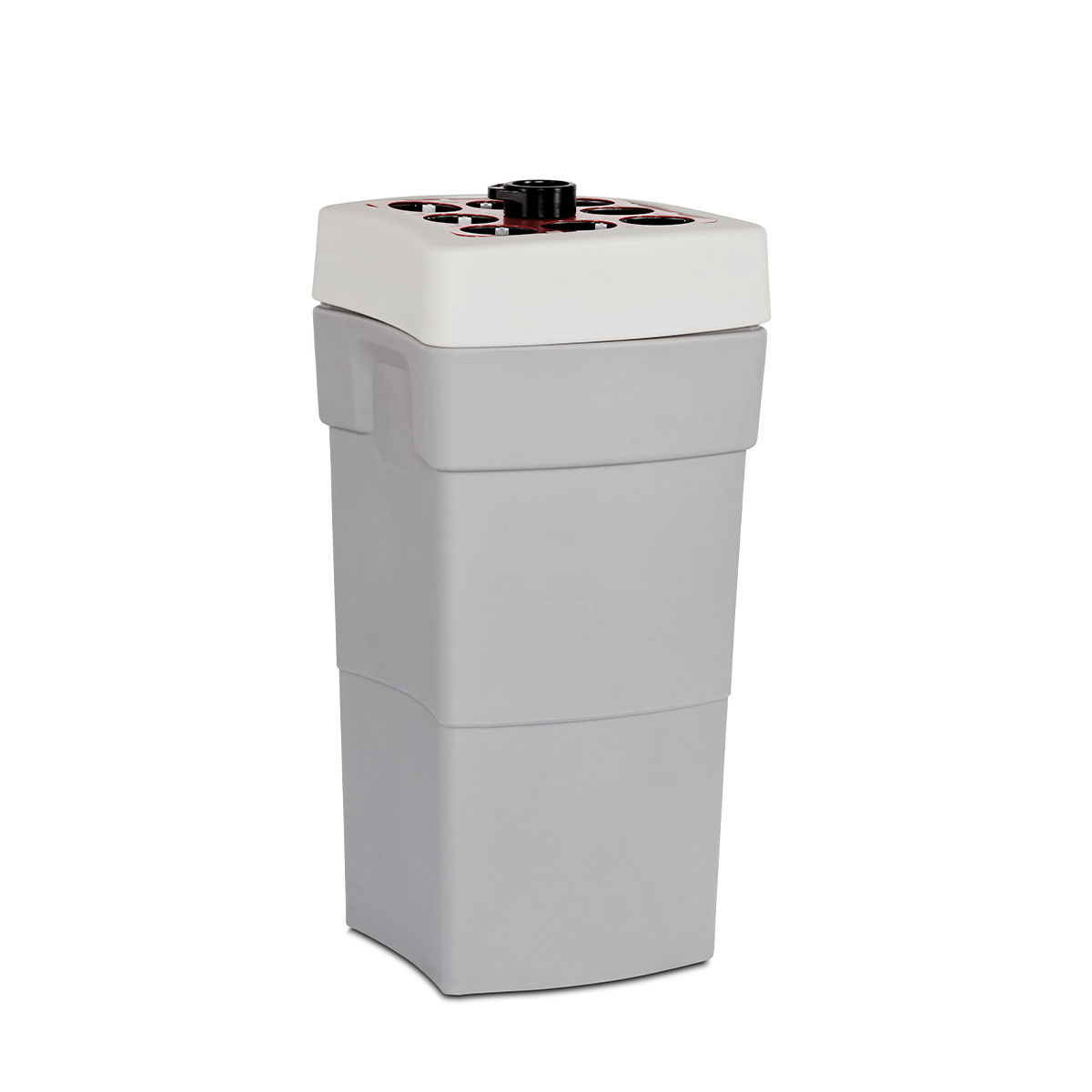 coffee cup recycling bin with liquid section