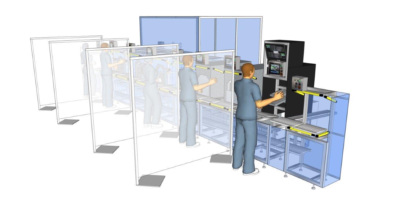 Rapid Screen Divider for factory social distancing measures