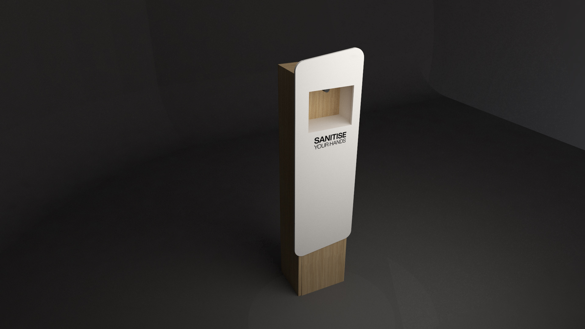 Hanzl Urbane luxury hand sanitiser station for hand hygiene in public situations