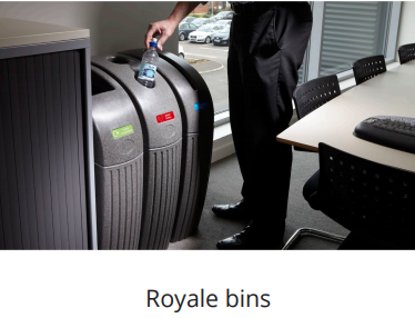 royale slim fit office recycling bins