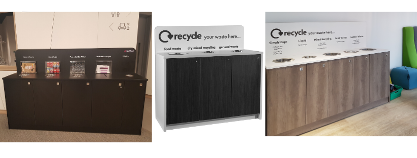 smart recycling bin cabinets