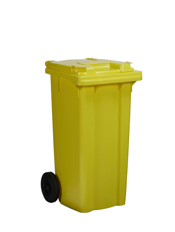 120L yellow Wheelie Bin WB8300