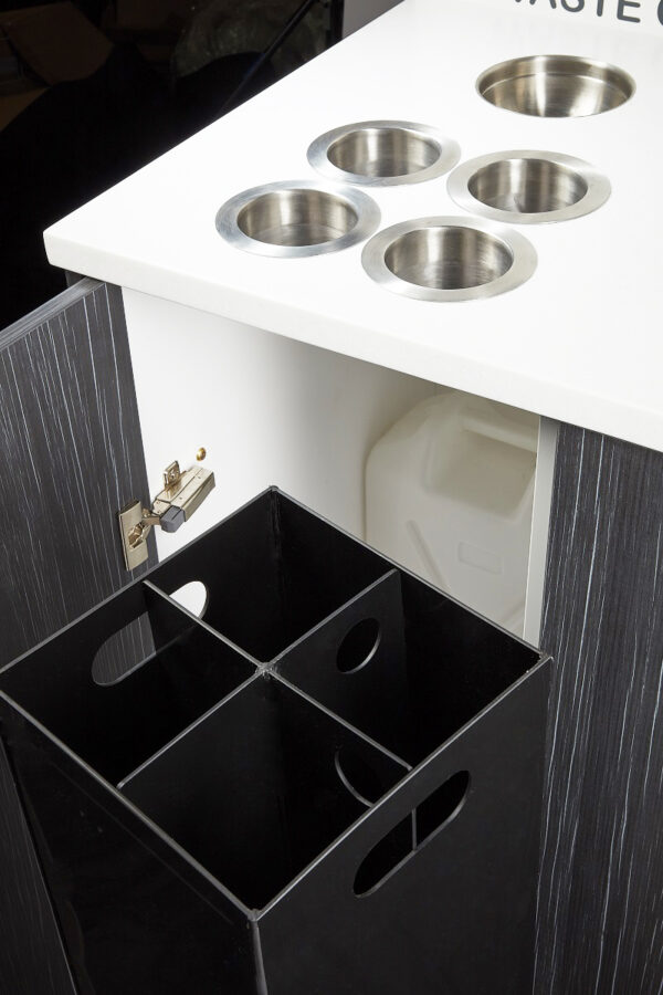 Round Countertop Waste Chute for coffee cups