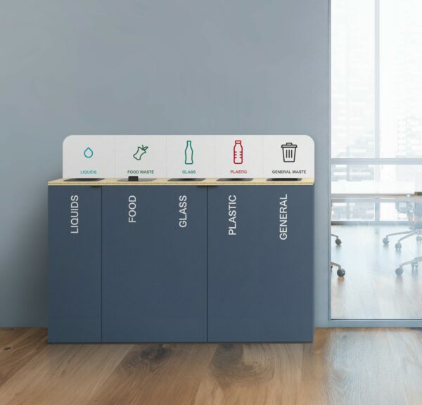 Unisort Aspire Office Recycling Bin Station Thumbnail