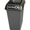 black general waste bin for offices