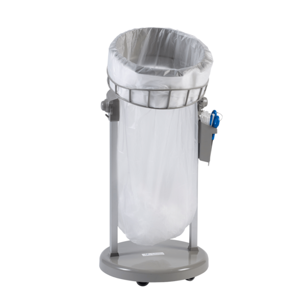 Longopac floor standing waste and recycling bin on wheels