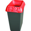 red plastic waste recycling bin for offices