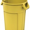 large yellow recycling bin industrial