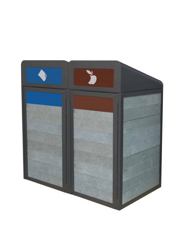 Naturo 2W Outdoor Recycling Bin